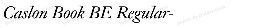 Caslon Book BE Regular字体转换